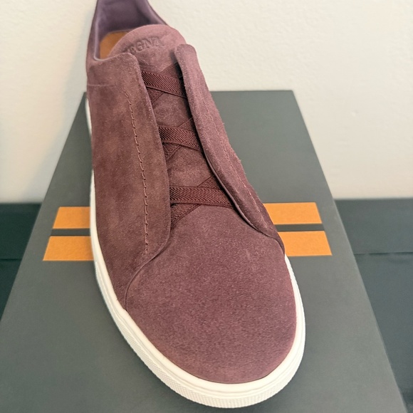 ZEGNA SUEDE TRIPLE STITCH SZ 41EU - Picture 2 of 2
